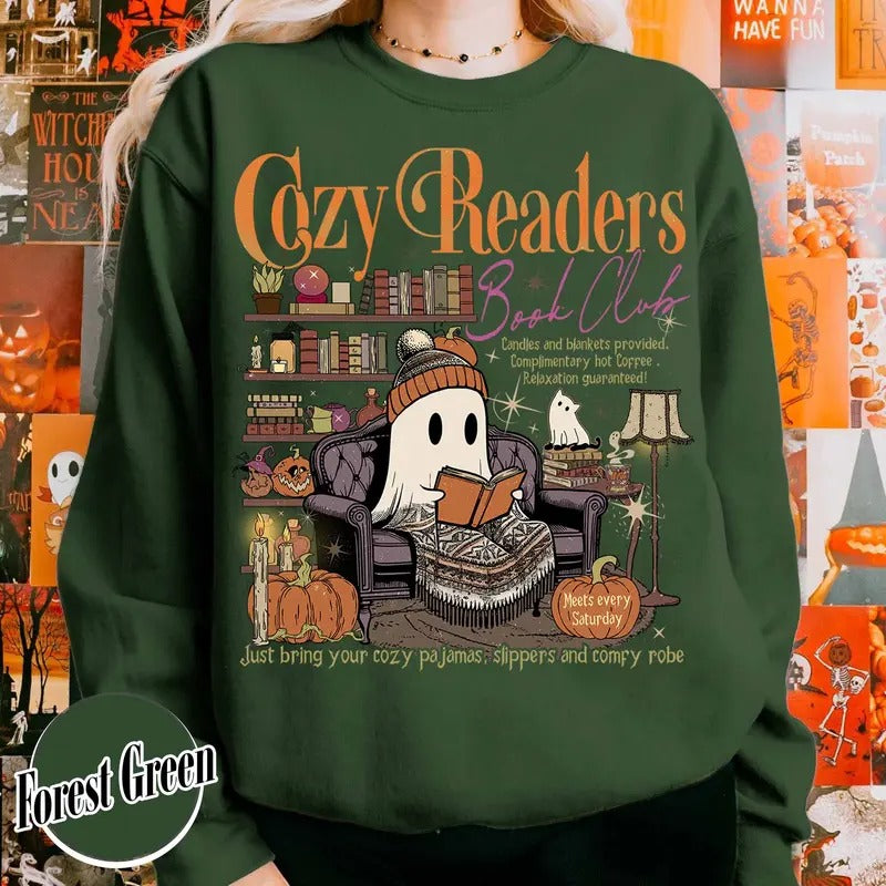Cozy Girl Book Club Sweatshirt, Drink Coffee Read Books Shirt, Coffee and Book Lover, Cozy Readers Club Shirt, Fall Book Club, Cozy Readers Shirt