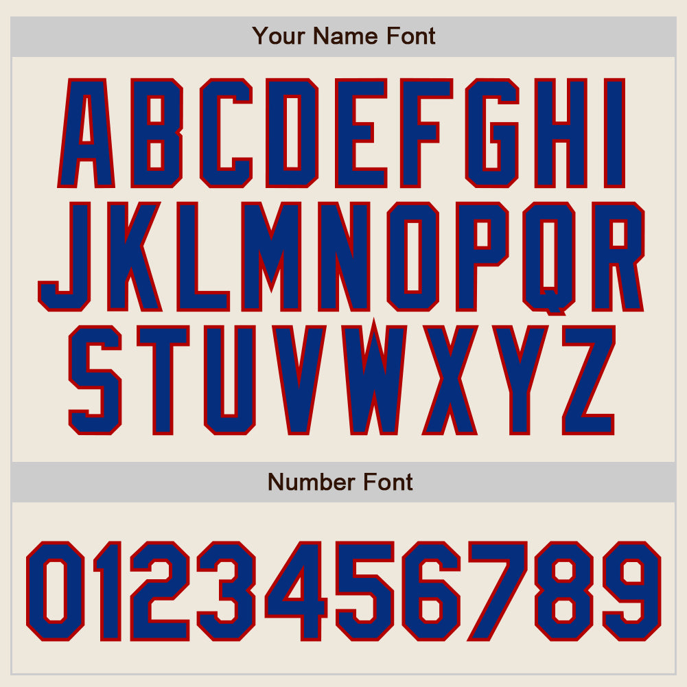 Custom Cream Royal Pinstripe Royal-Red Authentic Baseball Jersey