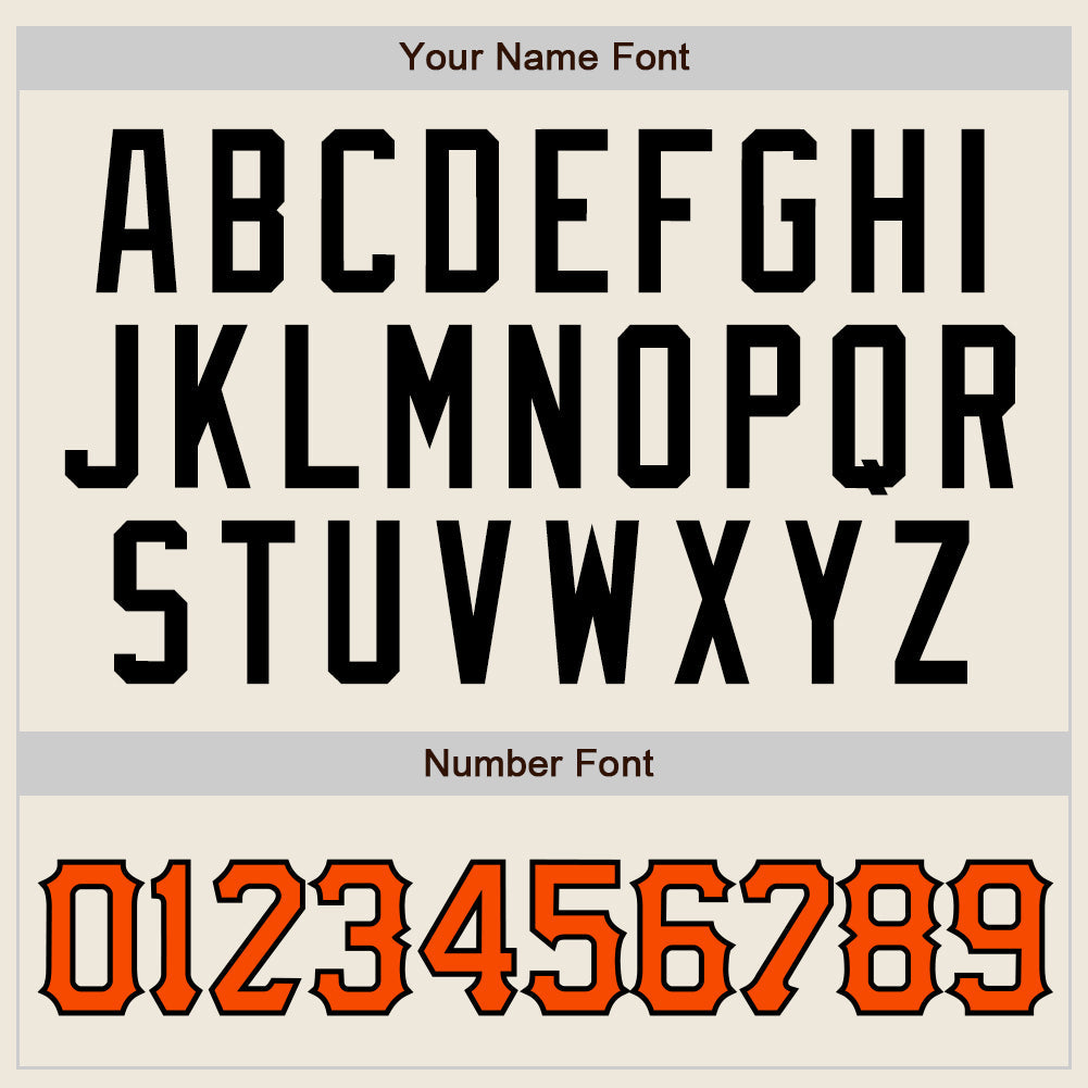 Custom Cream Black Pinstripe Orange-Black Authentic Baseball Jersey