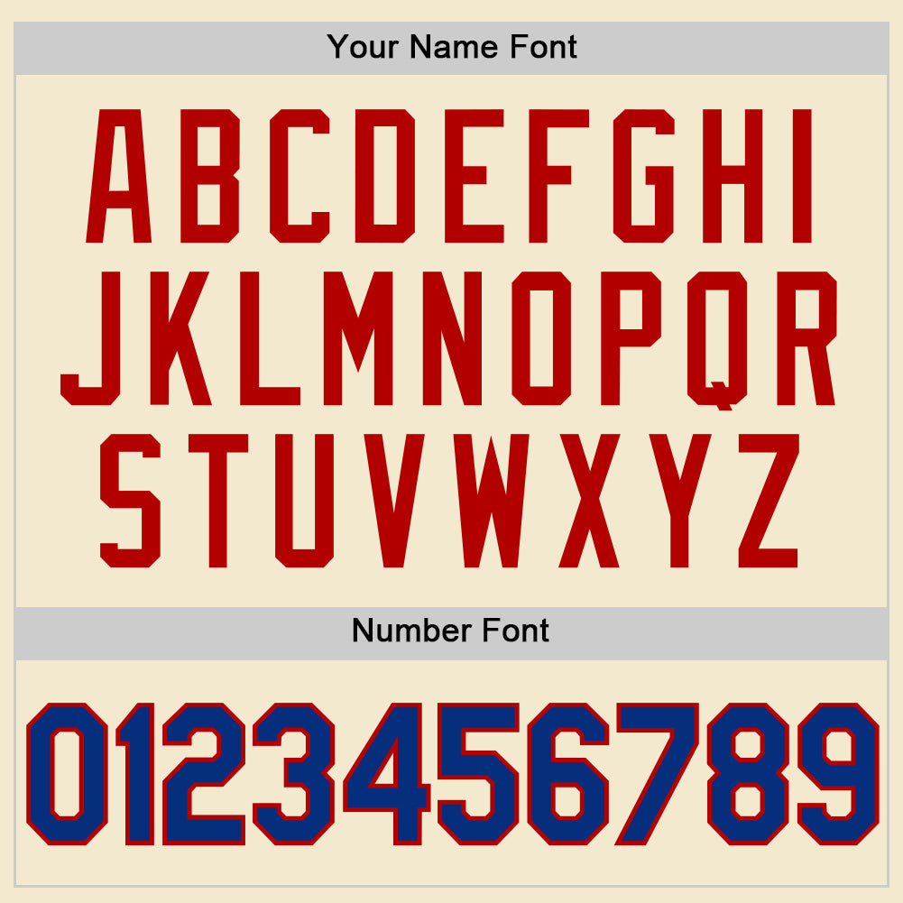 Custom Cream Royal-Red Authentic Throwback Baseball Jersey