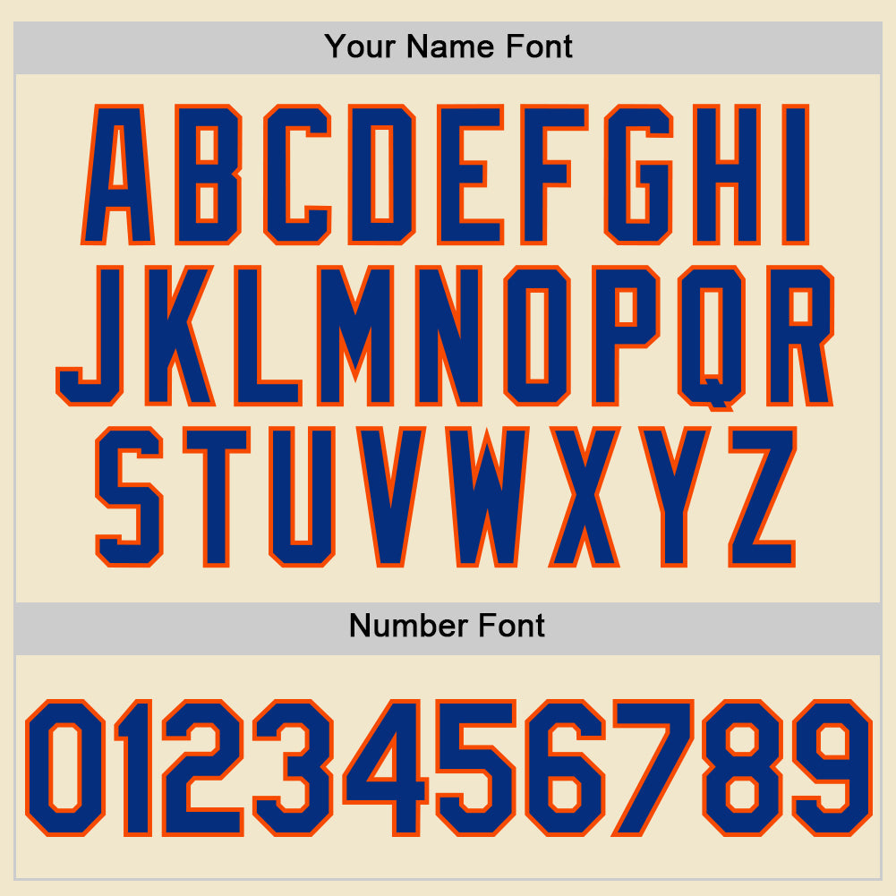 Custom Cream Royal-Orange Mesh Authentic Throwback Baseball Jersey