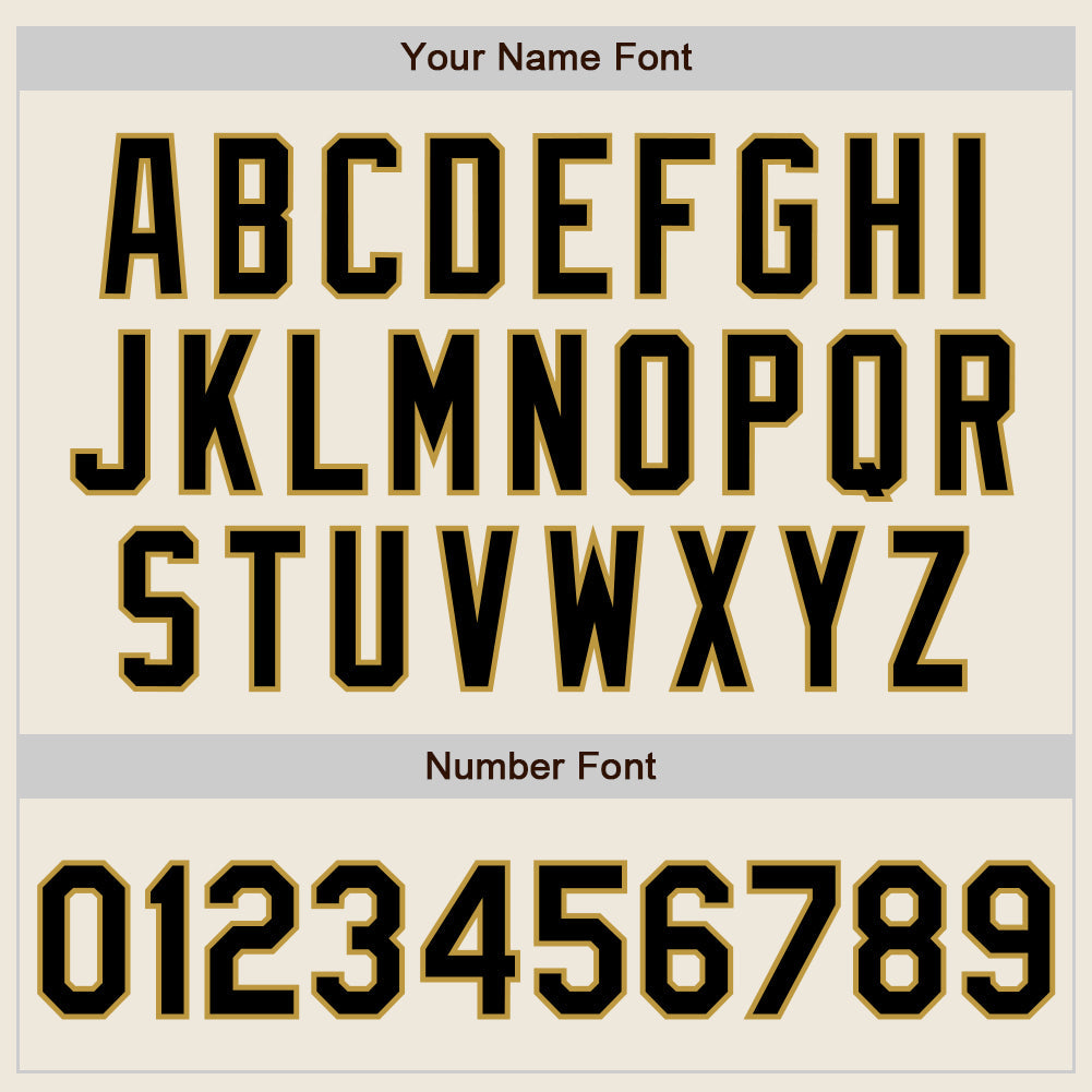 Custom Cream (Black Old Gold Pinstripe) Black-Old Gold Authentic Baseball Jersey