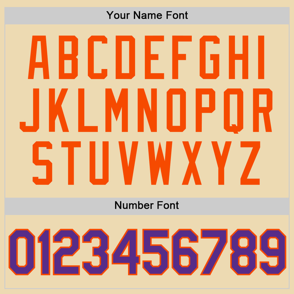 Custom Cream Purple-Orange Authentic Throwback Basketball Jersey