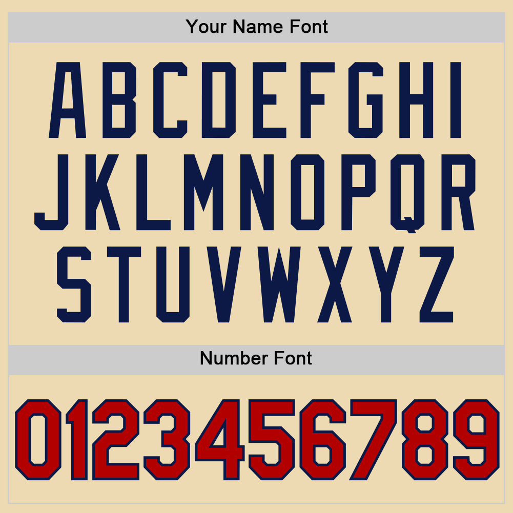 Custom Cream Red-Navy Authentic Throwback Basketball Jersey