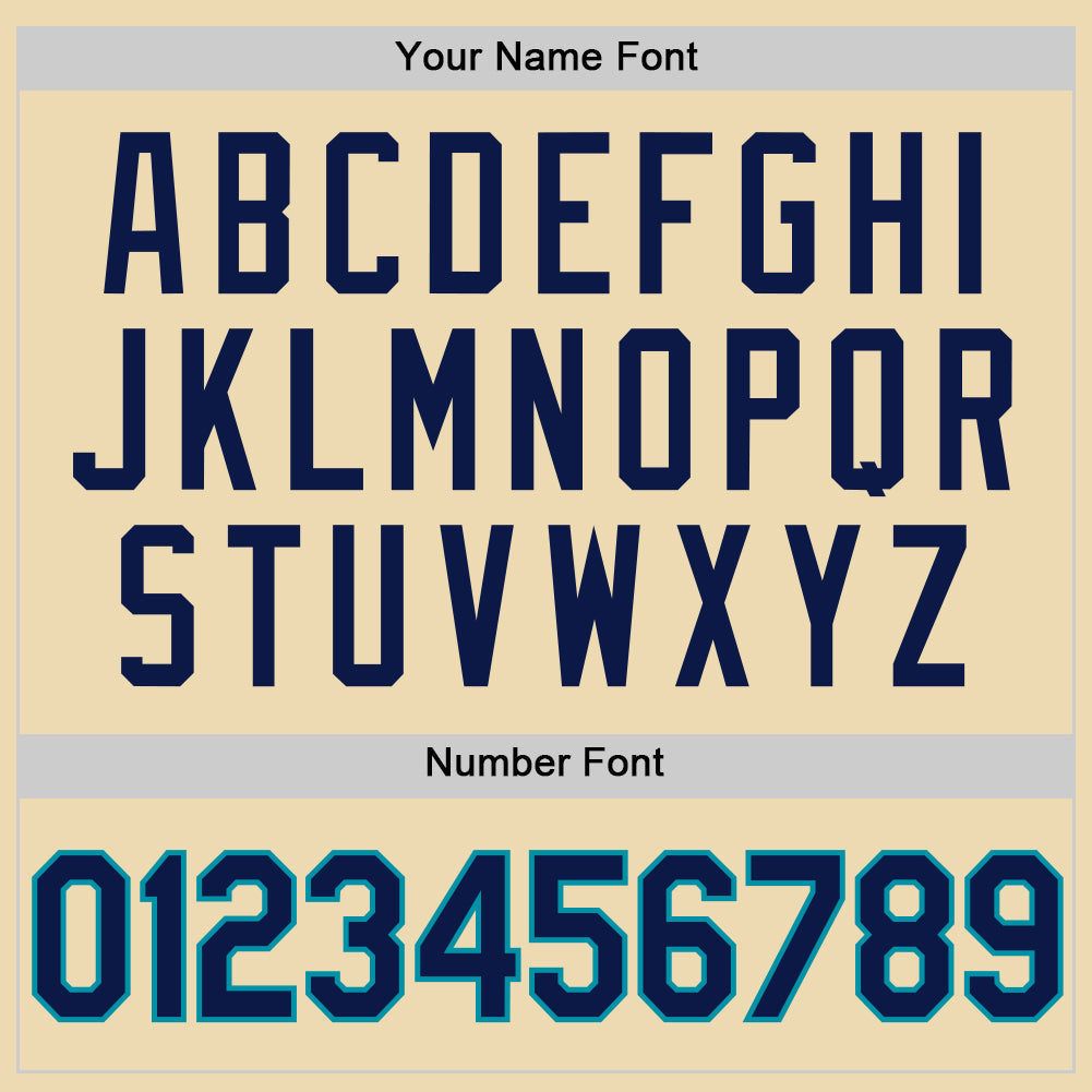 Custom Cream Navy-Teal Authentic Throwback Basketball Jersey