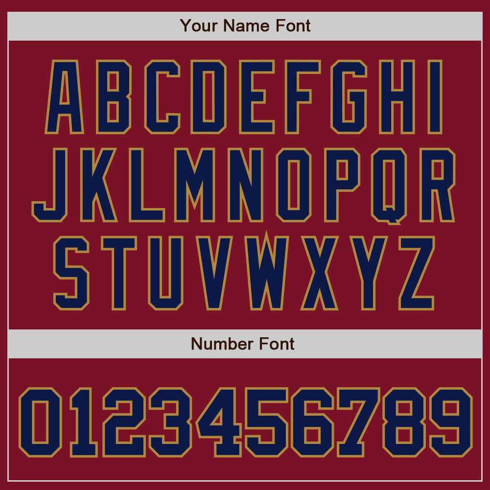 Custom Crimson Navy-Old Gold Authentic Baseball Jersey