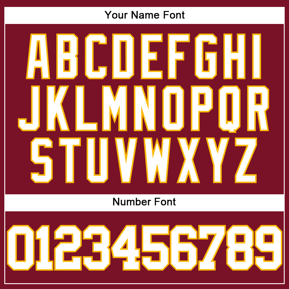 Custom Crimson White-Gold Authentic Baseball Jersey