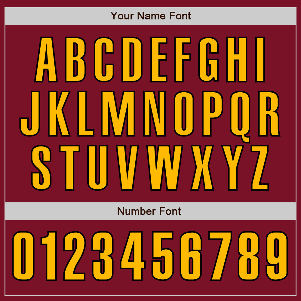 Custom Crimson Gold-Black Authentic Baseball Jersey