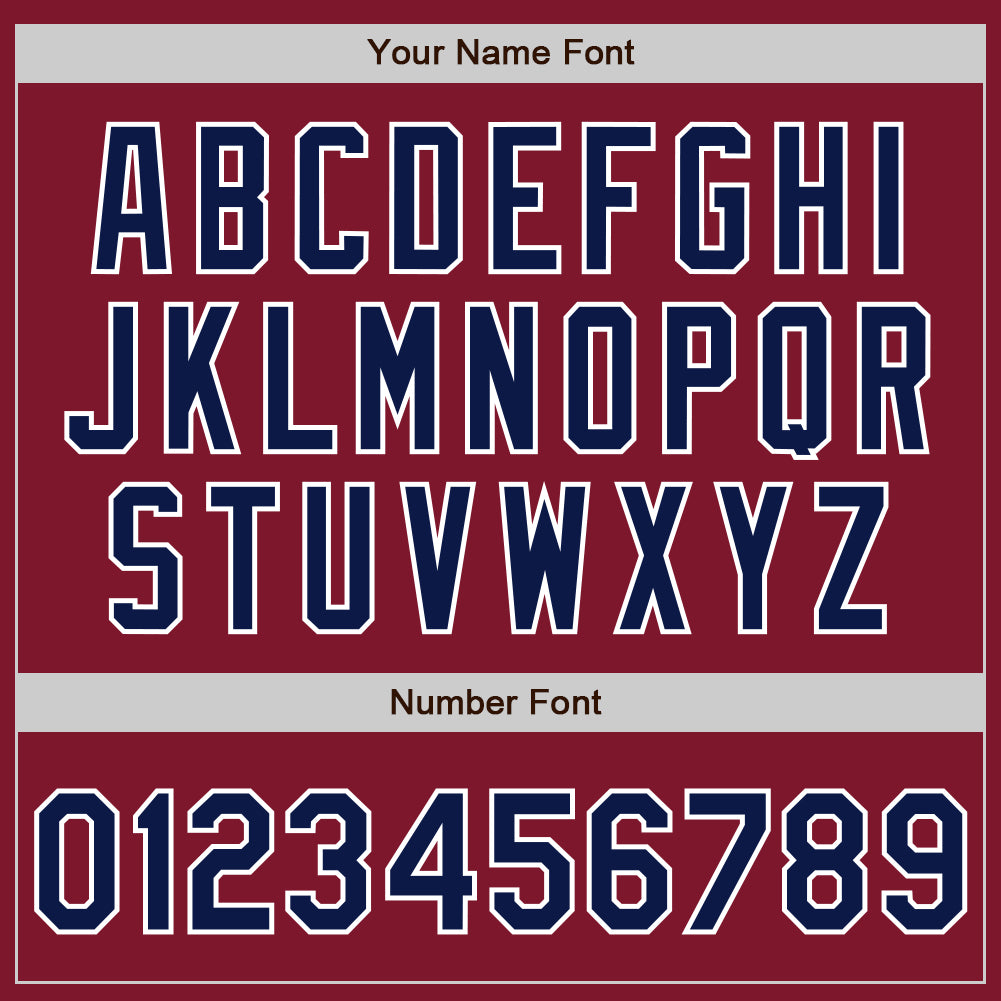 Custom Crimson Navy-White Authentic Baseball Jersey