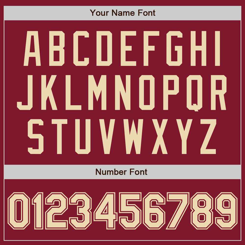 Custom Crimson Cream Authentic Baseball Jersey