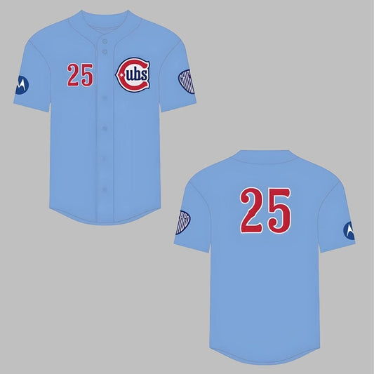 Cubs Cubs Blues Alternate Giveaway Jersey 2025 - Grishko.com