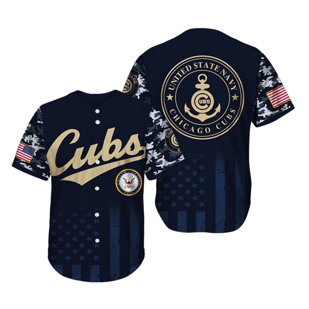 Cubs US Navy Appreciation Night 2025 Baseball Jersey - Grishko.com