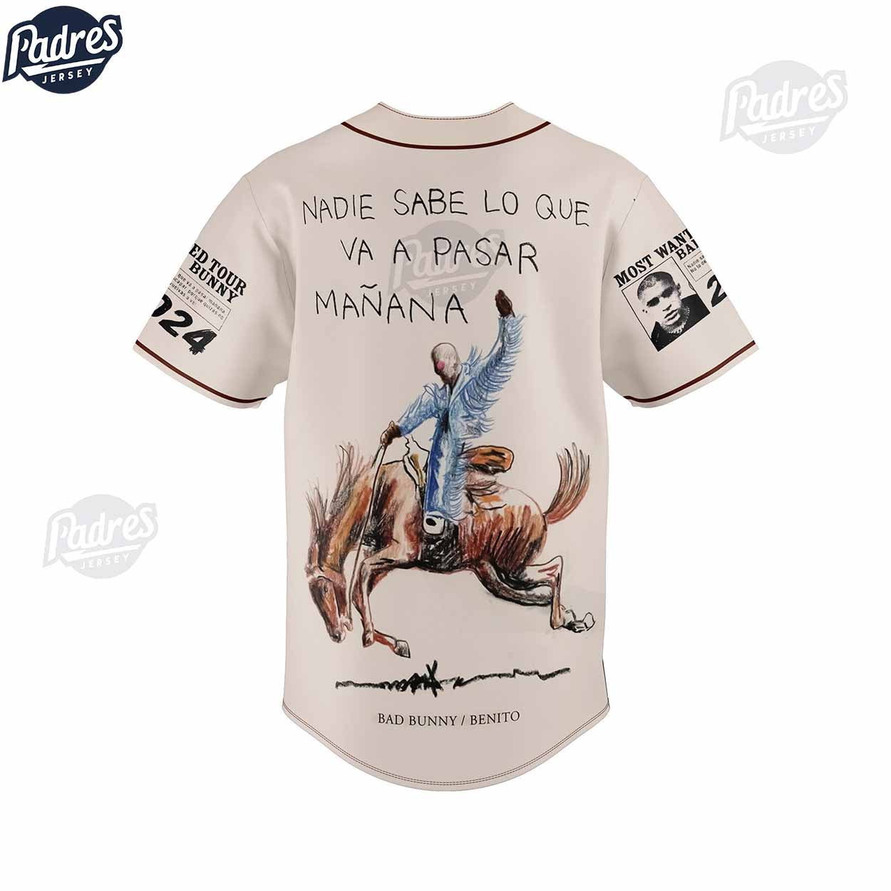 Custom Bad Bunny 2024 Baseball Jersey - Padres Jersey Oasis: Elevate Your Baseball Style Game