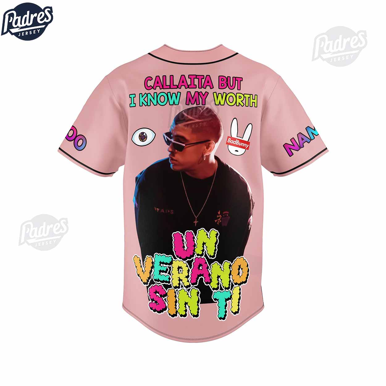 Custom Bad Bunny Callaita Baseball Jersey - Padres Jersey Oasis: Elevate Your Baseball Style Game