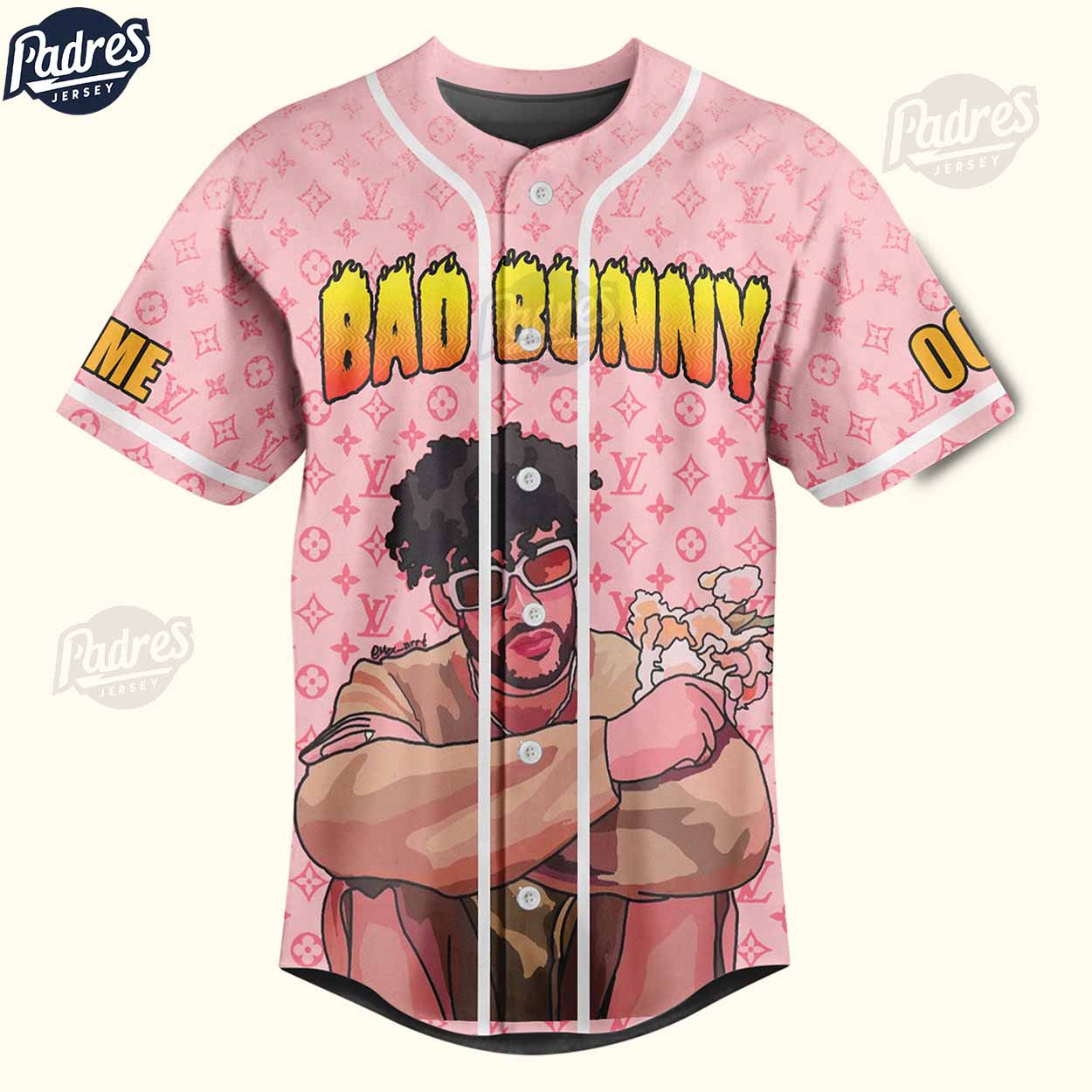 Custom Bad Bunny Lv baseball Jersey - Padres Jersey Oasis: Elevate Your Baseball Style Game