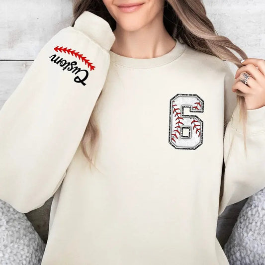 Custom Baseball Sweatshirt, Softball Mom Crewneck, Baseball Shirt, Custom Baseball Hoodie, Personalized Sport Shirt, Sport Mom Shirt, Baseball T-Shirt