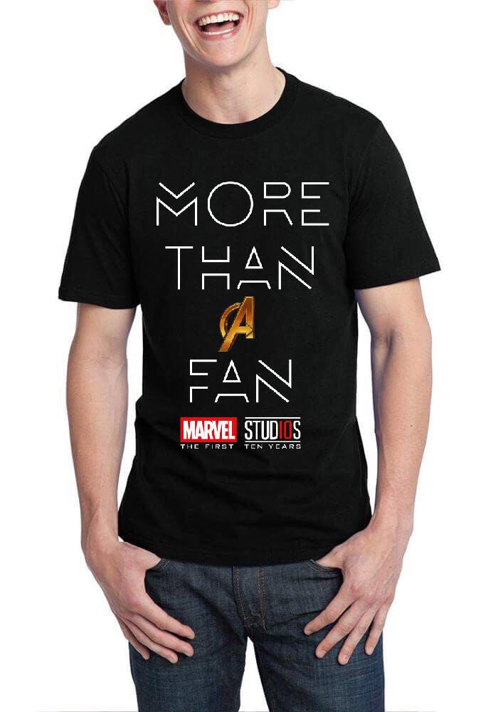 More Than A Fan Marvel Studios Black T-Shirt