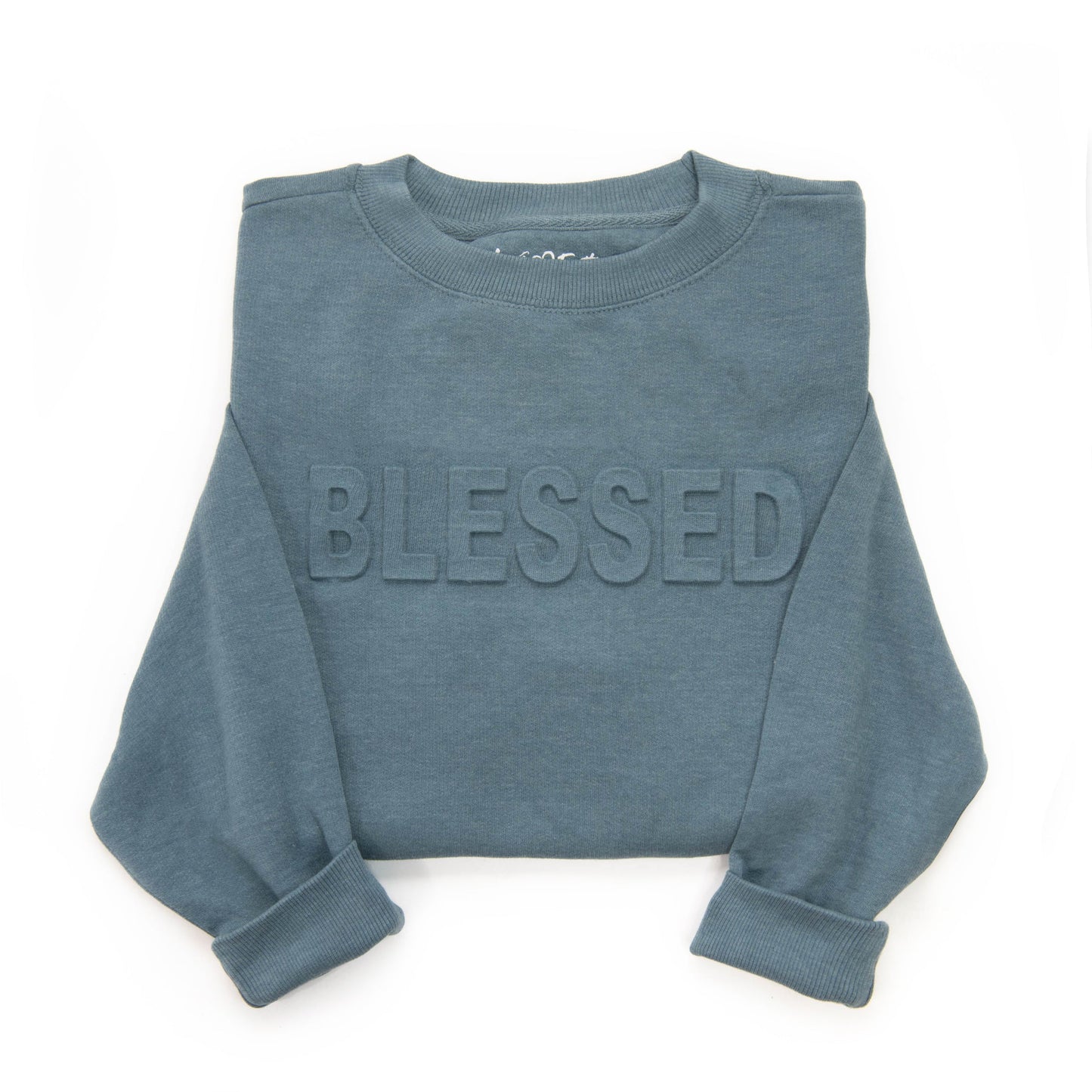 Embellished Blessed Sweatshirt - Test-goflaus