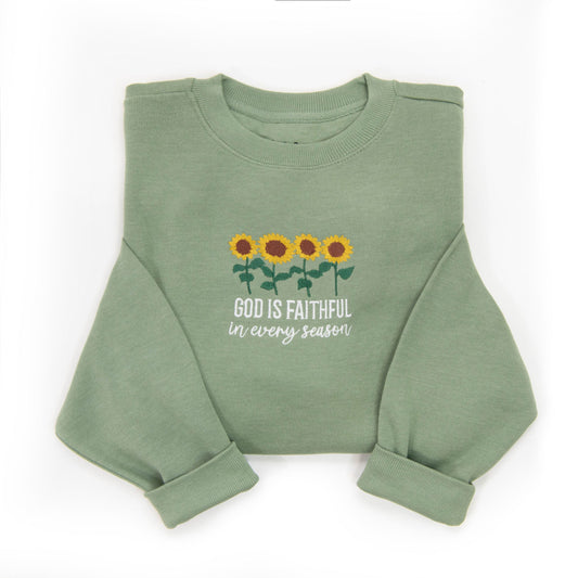 Embroidered God is Faithful Sweatshirt