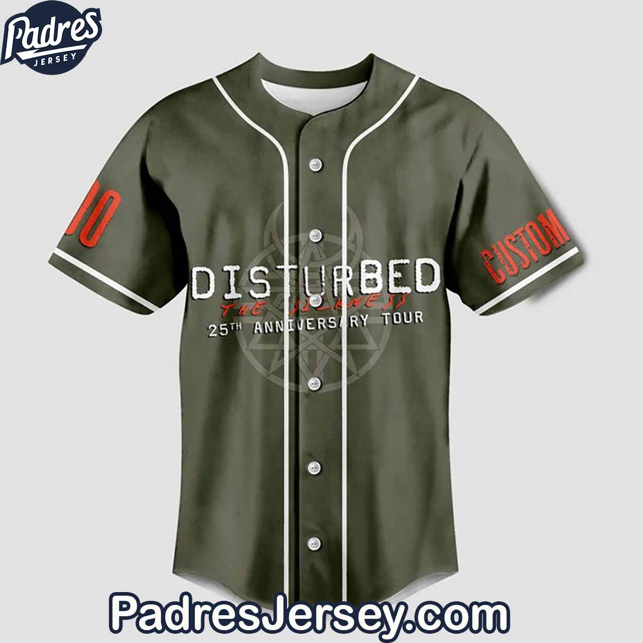 Disturbed 25th Anniversary Tour Baseball Jersey Outfit - Padres Jersey Oasis: Elevate Your Baseball Style Game