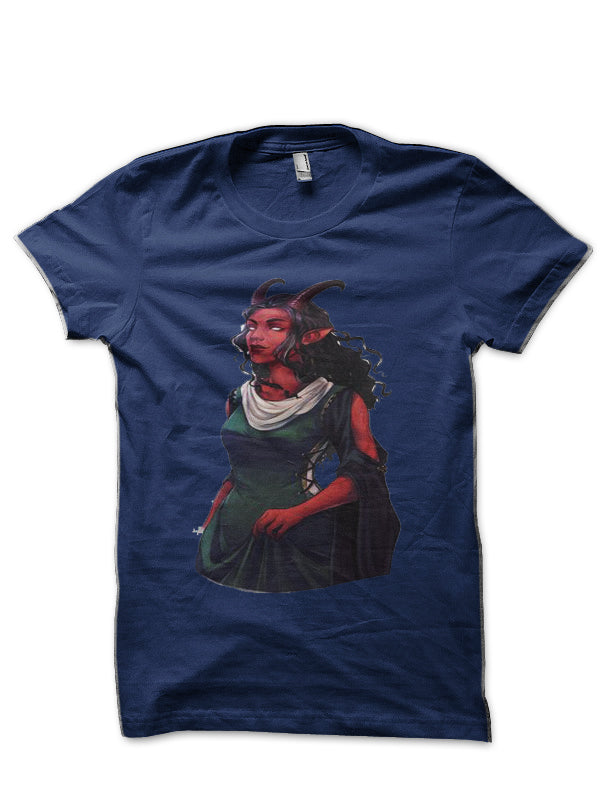 Dnd Women Navy Blue T-Shirts