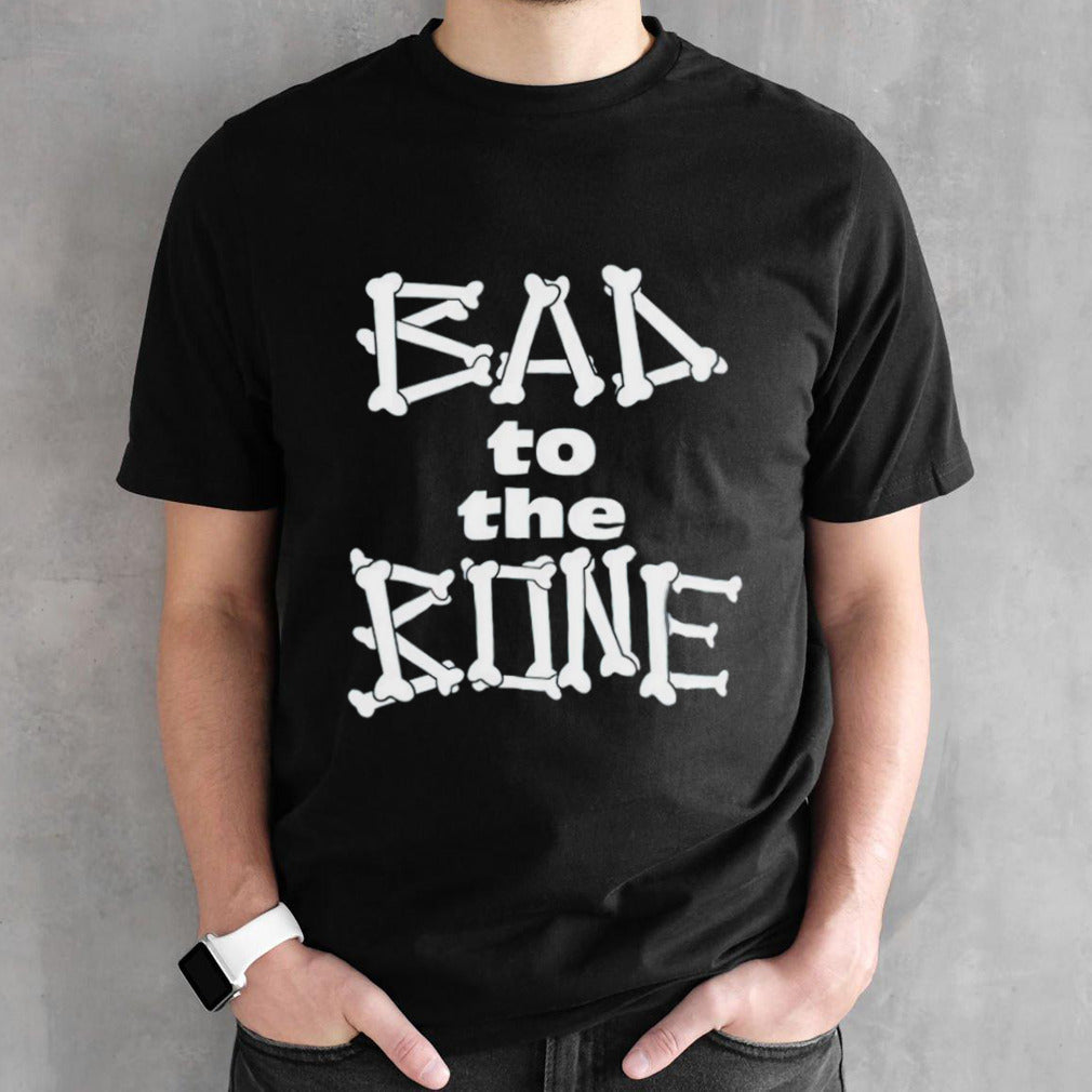 Dominic Fike wearing bad to the bone shirt