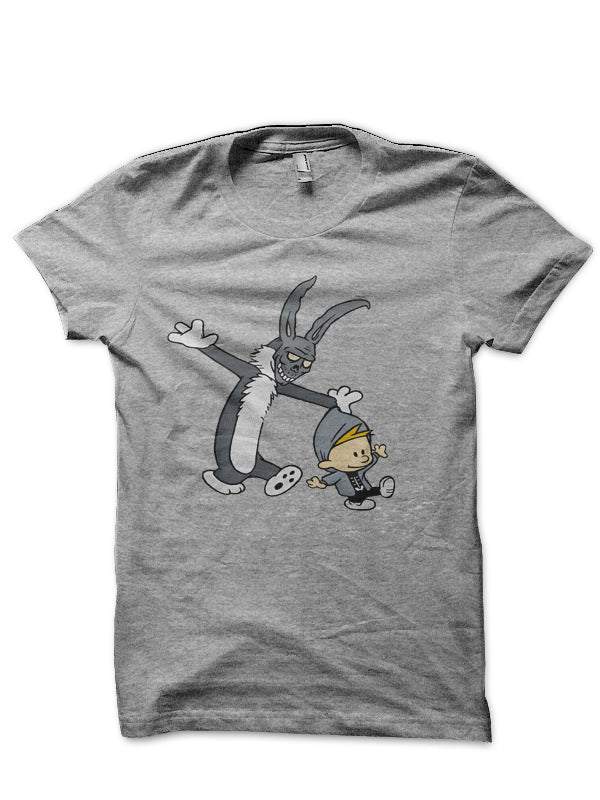 Donnie Darko / Calvin Hobbes Grey  T-Shirt
