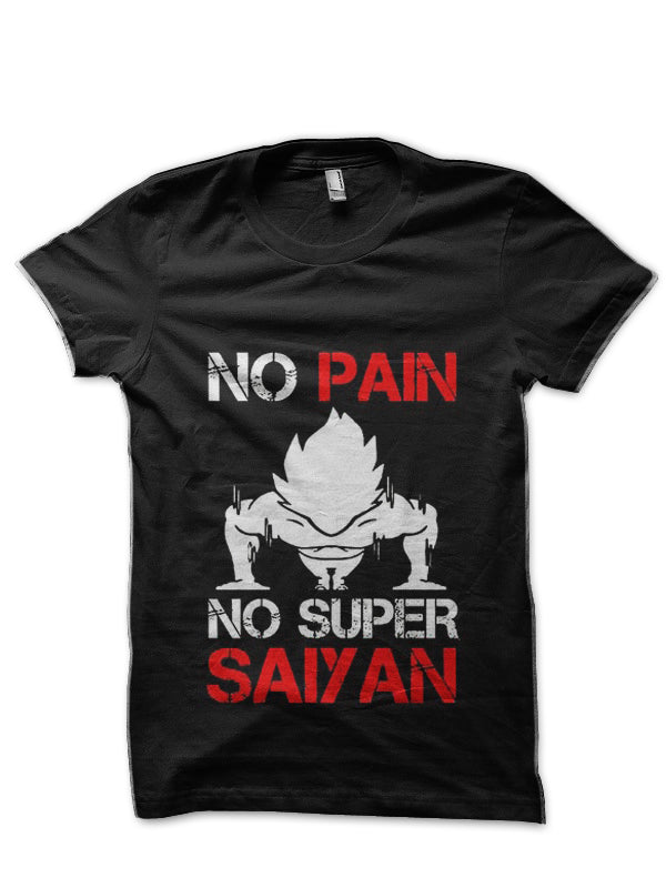 Dragon Ball Z No Pain No Super Saiyan Black T-Shirt
