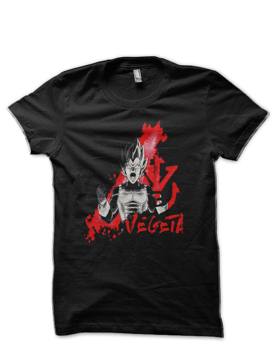 Dragon Ball Z Vegeta Black T-Shirt Style003