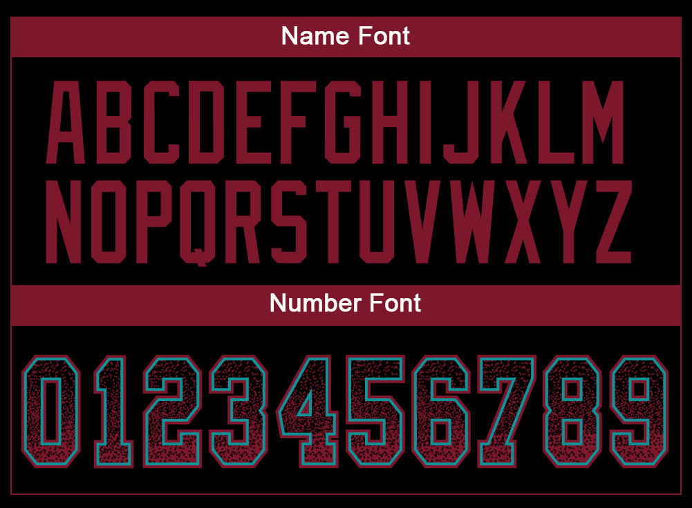 Custom Black Crimson-Teal Drift Fashion Football Jersey