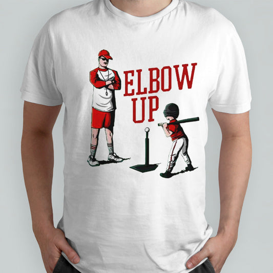 Elbow up baseball shirt