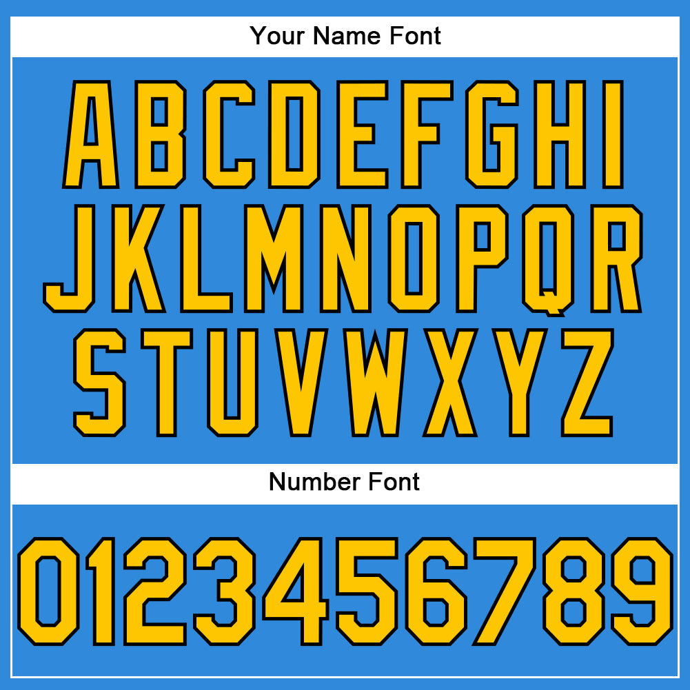 Custom Electric Blue Yellow-Black Authentic Baseball Jersey