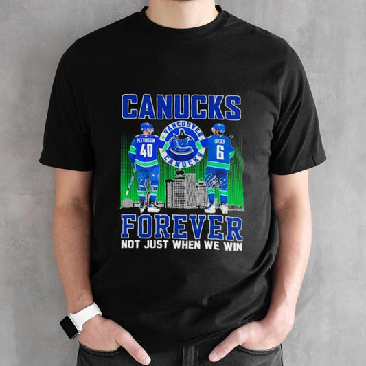 Elias Pettersson And Brock Boeser Vancouver Canucks Skyline Forever Not Just When We Win shirt