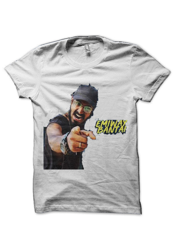 Emiway Bantai White T-Shirt Style001