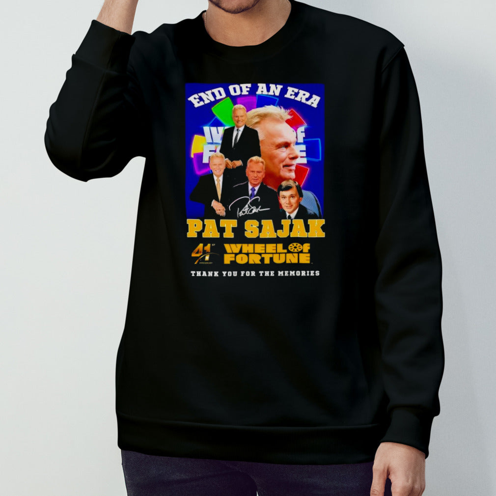 End Of An Era Pat Sajak 41st Anniversary Wheel Of Fortune Thank You For The Memories shirt