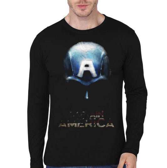 Captain America Avengers Endgame Black Full Sleeve T-Shirt