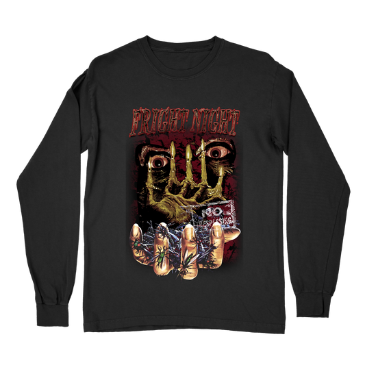 Fright Night Long Sleeve T-Shirt – Vintage Horror Graphic Shirt, 80s Vampire Movie Streetwear