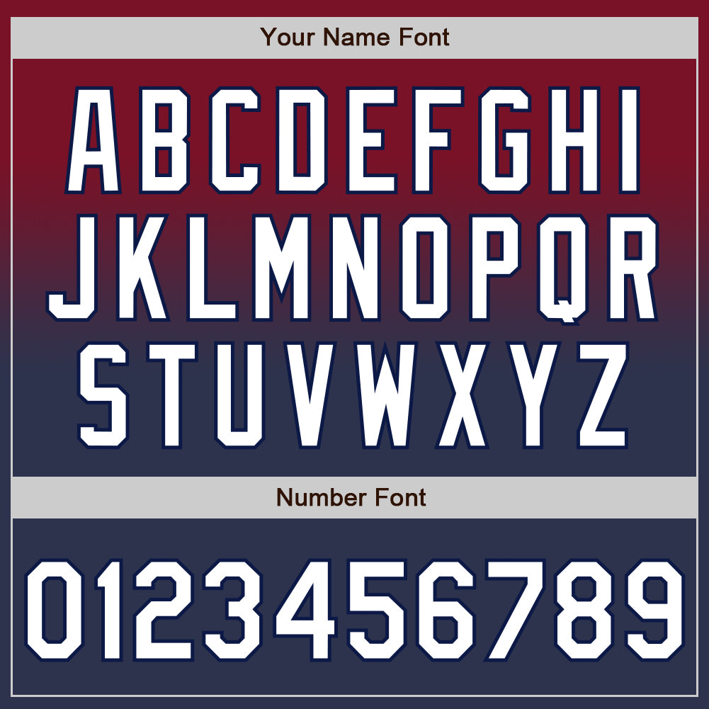 Custom Crimson White-Navy Authentic Fade Fashion Baseball Jersey