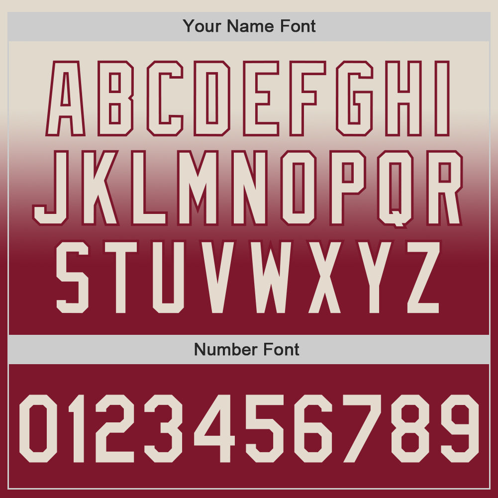 Custom Cream Crimson Authentic Fade Fashion Baseball Jersey