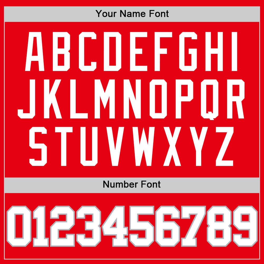 Custom Fire Red White-Gray Authentic Basketball Jersey