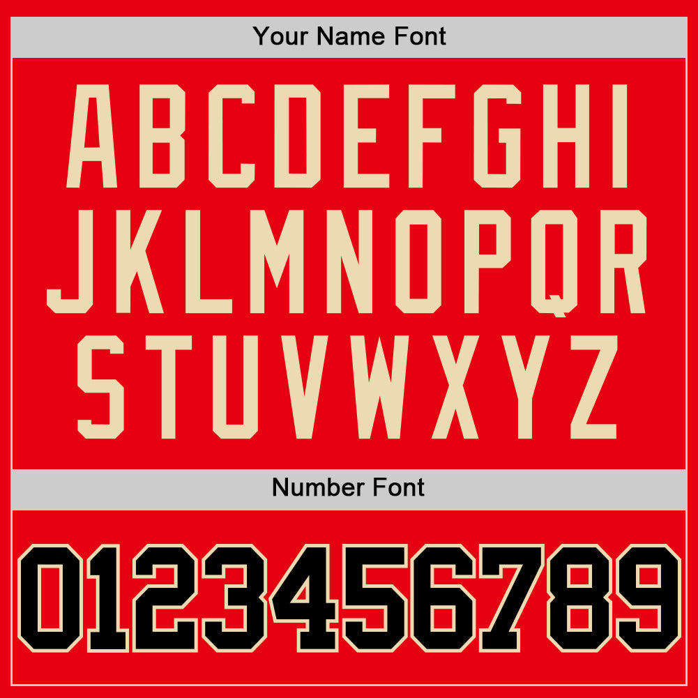 Custom Fire Red Black-Cream Authentic Basketball Jersey