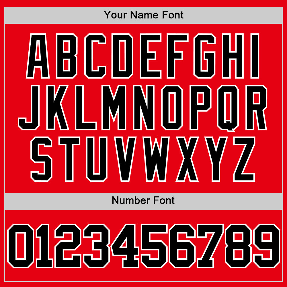 Custom Fire Red Black-White Authentic Basketball Jersey