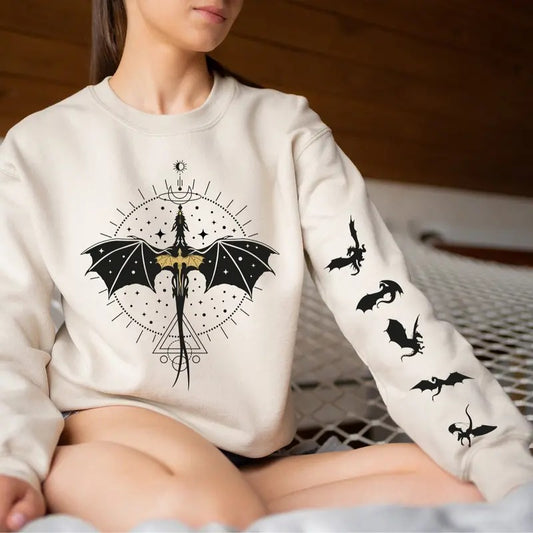 Fourth Wing Hoodie - Violets Relic - Violets Tattoo style 02