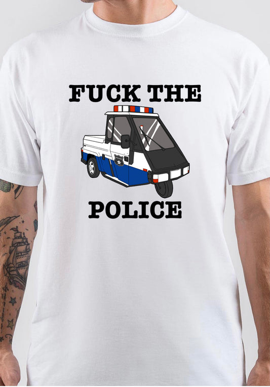 Fuck tha Police White T-Shirt Style003