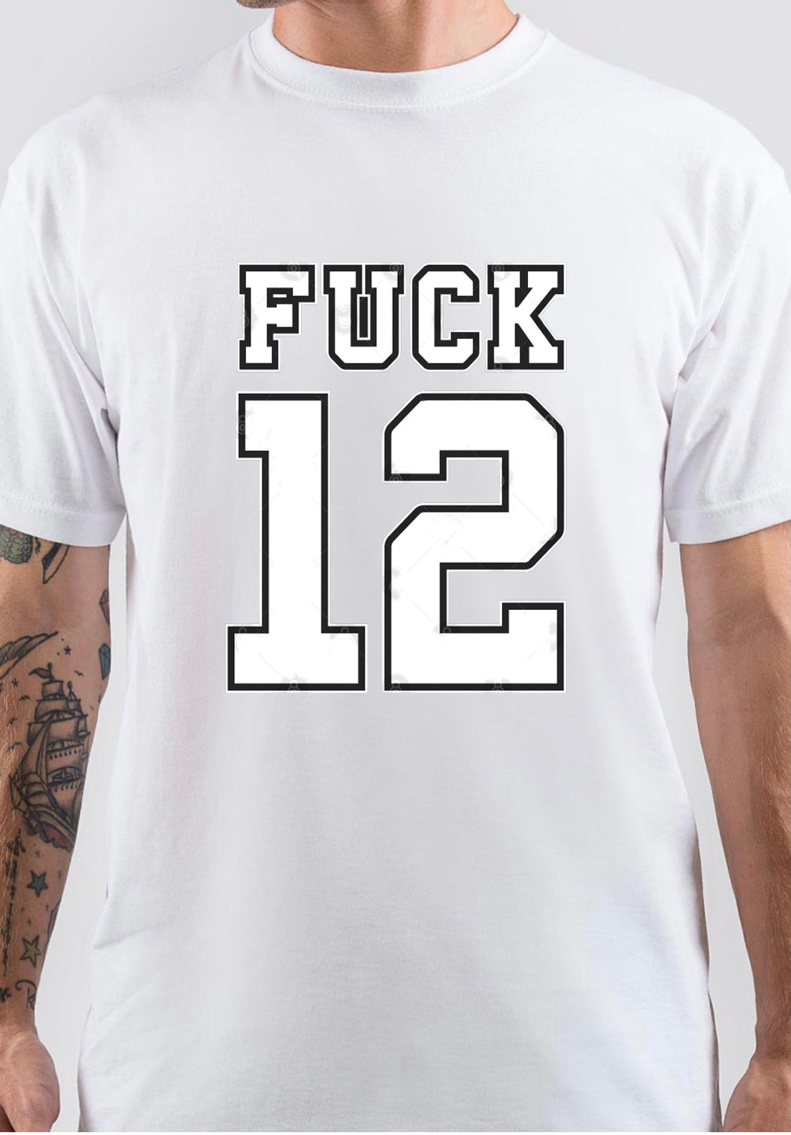 Fuck tha Police White T-Shirt Style004