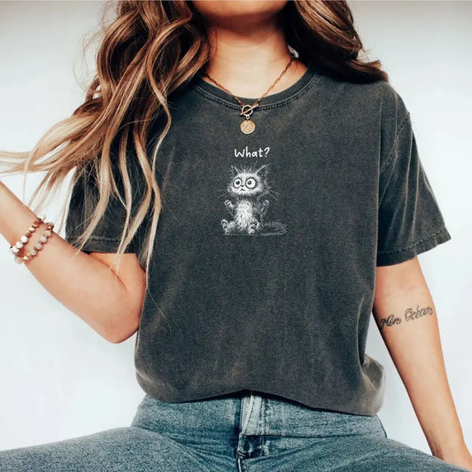 Funny Cat Shirt for Her, Cat Lover T-shirt, Cat Lover Gift, Gift for Her, Cat Mom Shirt Gift, Cute Cat Shirts, Funny Sweatshirt for Her, Funny Gifts Cat Lover, Retro Funny Cat Tee, Nature Shirt for Women, Comfort Shirt for Mom, Women Top