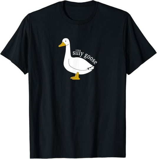 Funny Meme Shirts For Men, Funny Silly Goose Meme Cute Goose Aesthetic Trendy Clothing T-Shirt Menswear Top