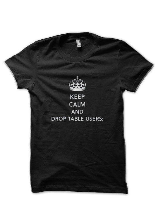 Funny SQL DB Black T-Shirt
