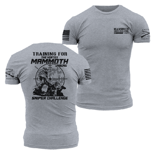 Mammoth Sniper Challenge 2025 Training T-Shirt - Dark Heather Gray