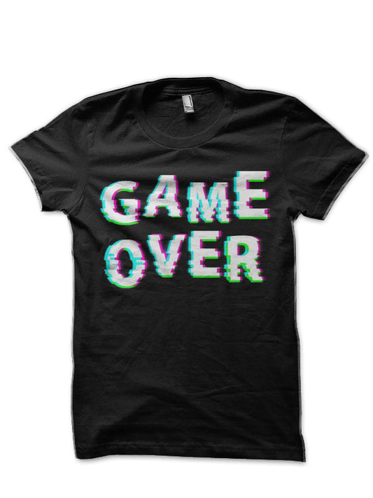 Game Over Illusion Black T-Shirt